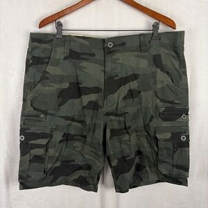 IRON Clothing Co Men's Stretch Twill Multi‎ Pocket Camo Cargo Short Sz 40 NWT